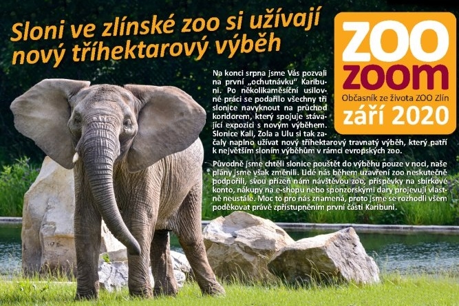 Nový ZooZoom září 2020