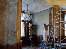 We Have Restored the Fabric Wallpapers in Lešná Chateau